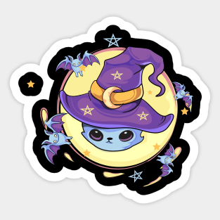 Kawaii pastel Goth Witchy Cat Sticker